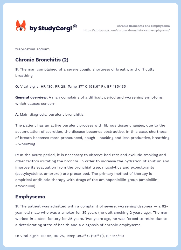 Chronic Bronchitis and Emphysema. Page 2