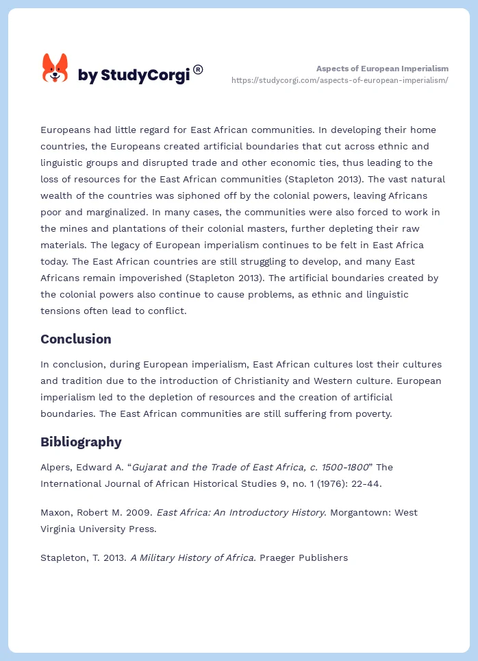 Aspects of European Imperialism. Page 2