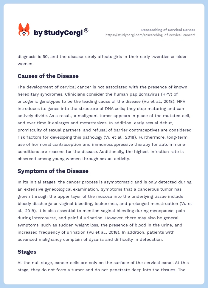Researching of Cervical Cancer. Page 2