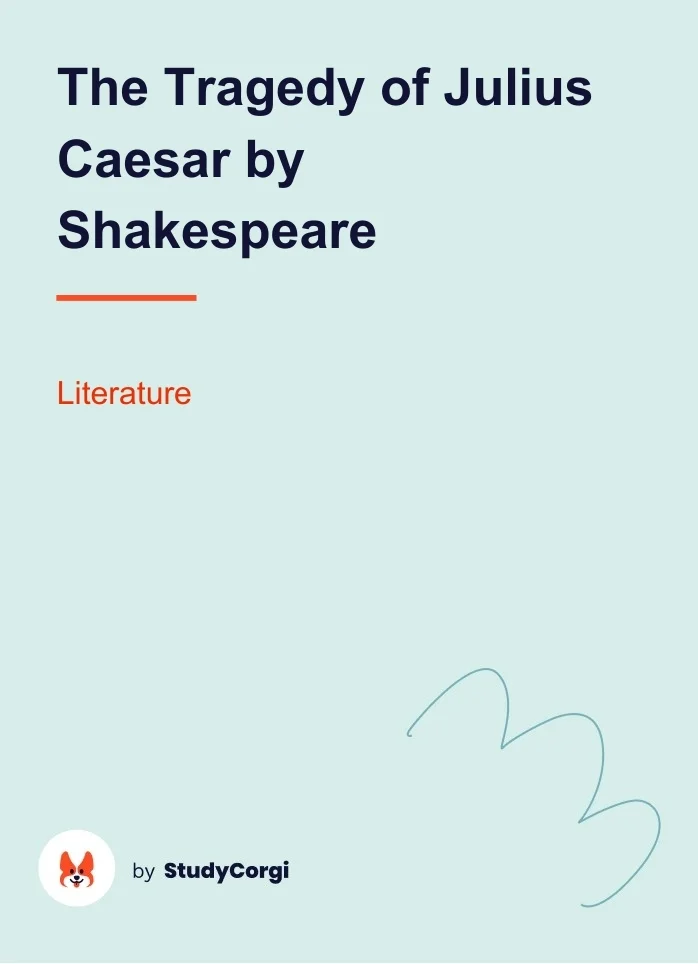 "The Tragedy of Julius Caesar" by Shakespeare. Page 1