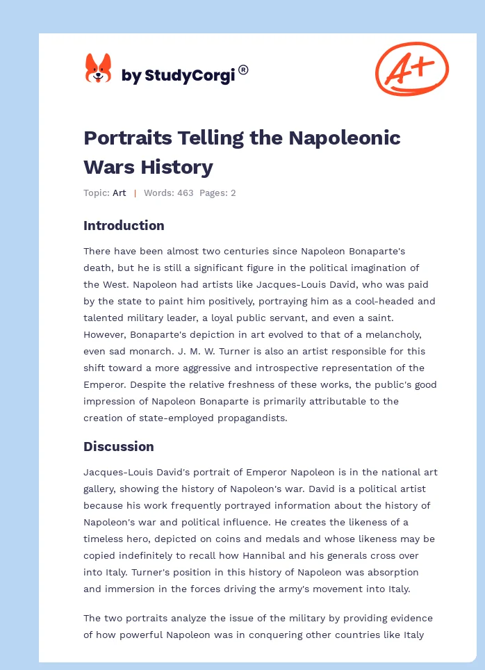 Portraits Telling the Napoleonic Wars History. Page 1