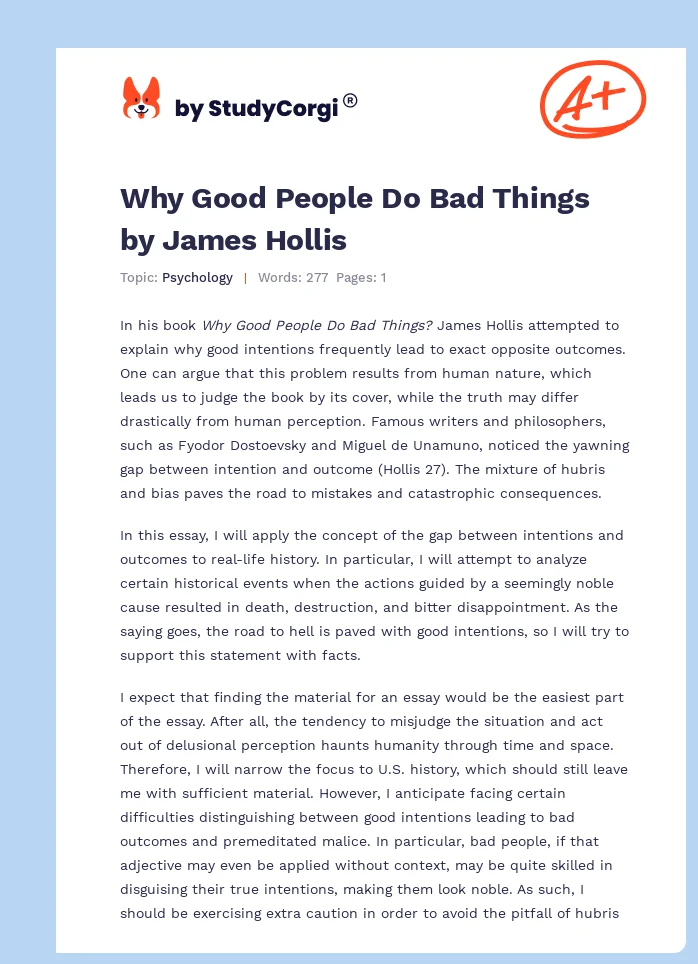 Why Good People Do Bad Things by James Hollis. Page 1