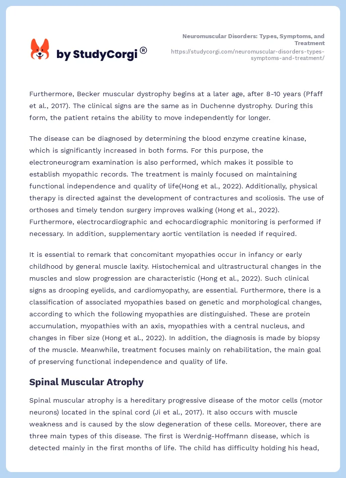 Neuromuscular Disorders: Types, Symptoms, and Treatment. Page 2