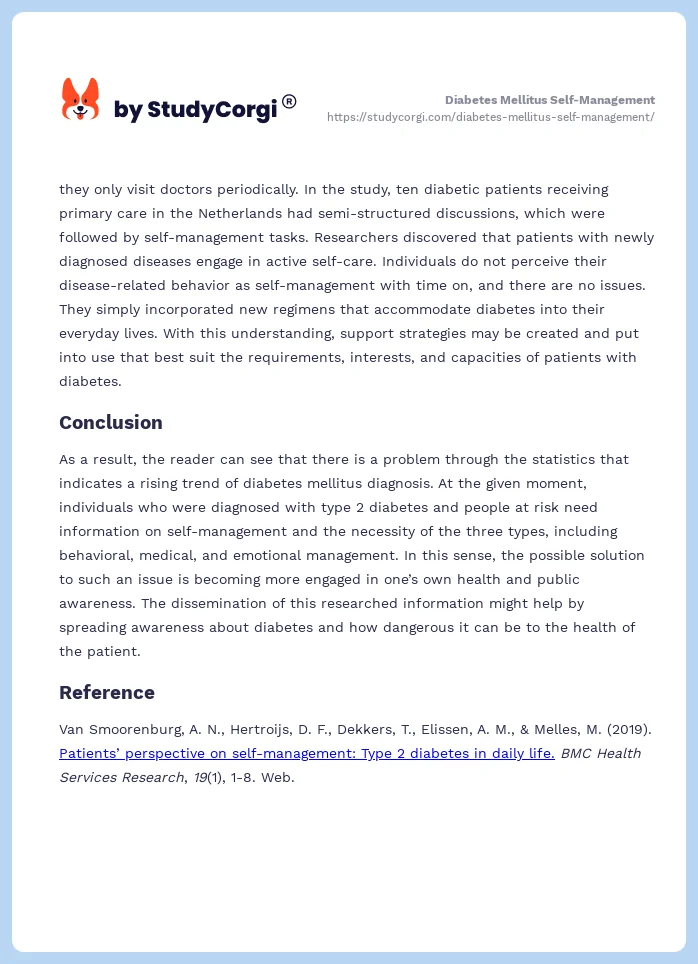 Diabetes Mellitus Self-Management. Page 2