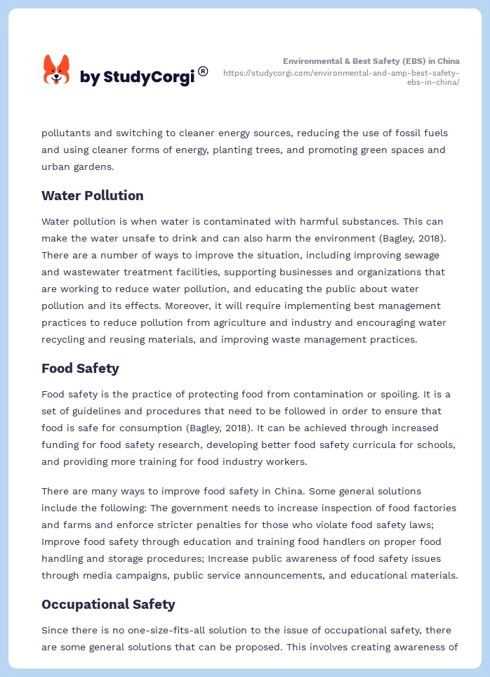 Environmental & Best Safety (EBS) in China. Page 2