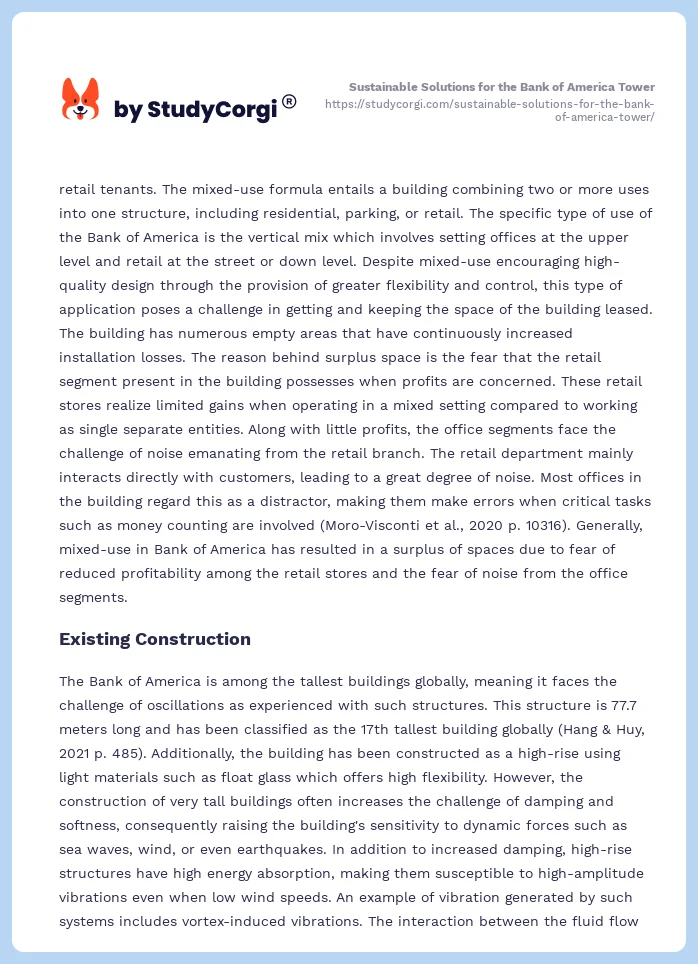 Sustainable Solutions for the Bank of America Tower. Page 2