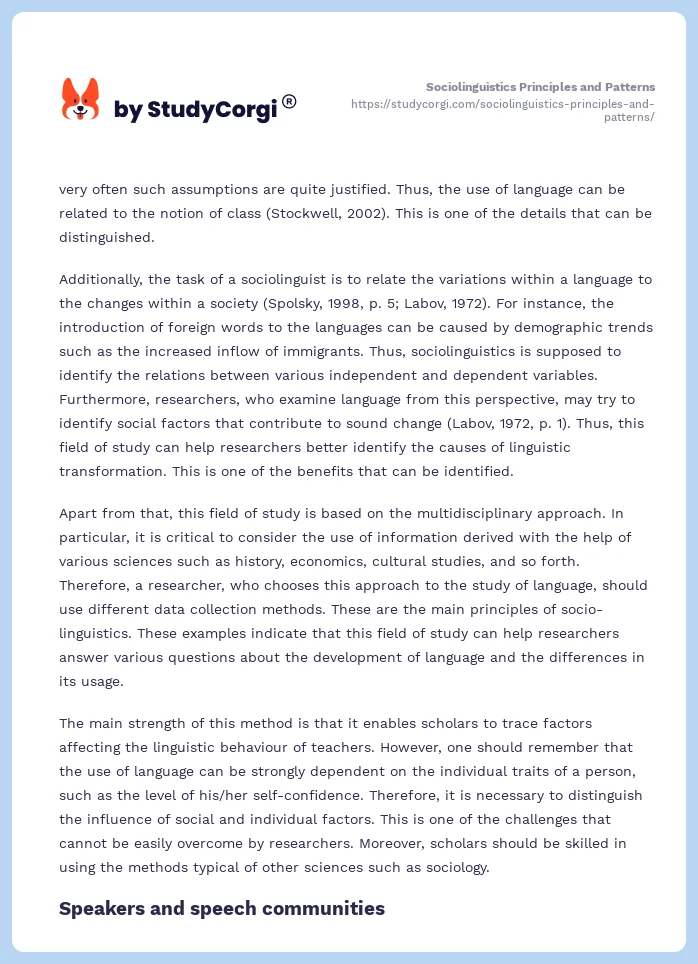 Sociolinguistics Principles and Patterns. Page 2