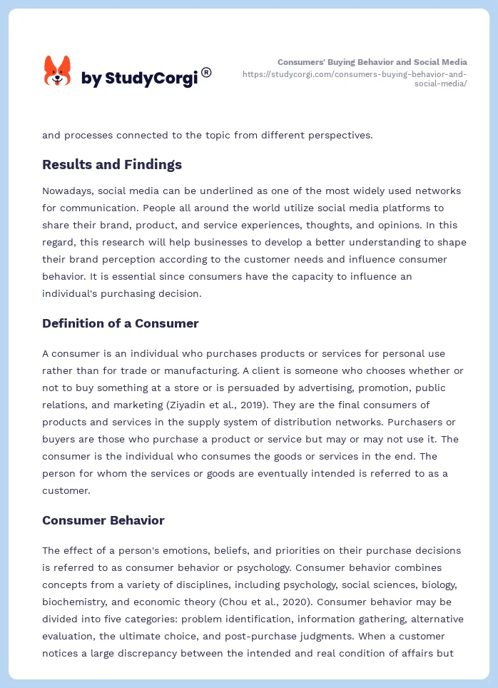 Consumers' Buying Behavior and Social Media. Page 2