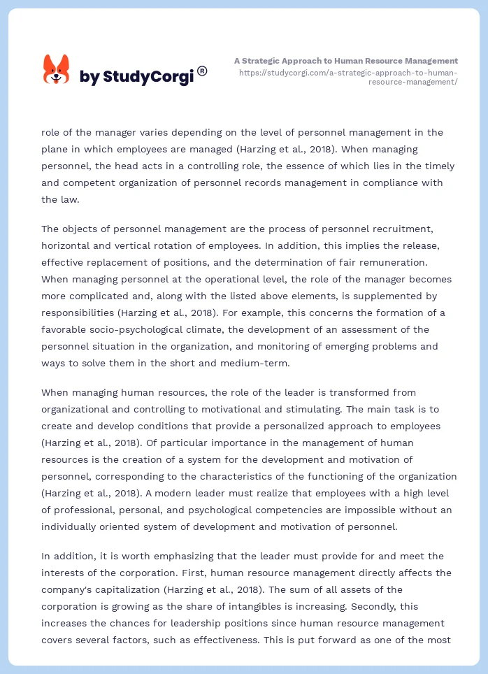 A Strategic Approach to Human Resource Management. Page 2
