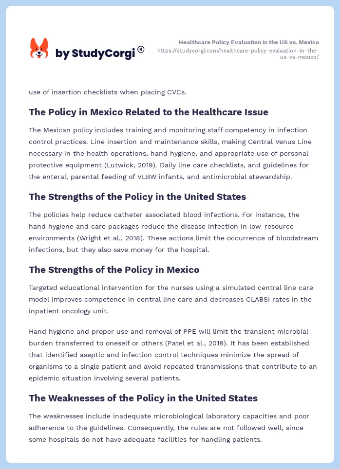 Healthcare Policy Evaluation in the US vs. Mexico. Page 2