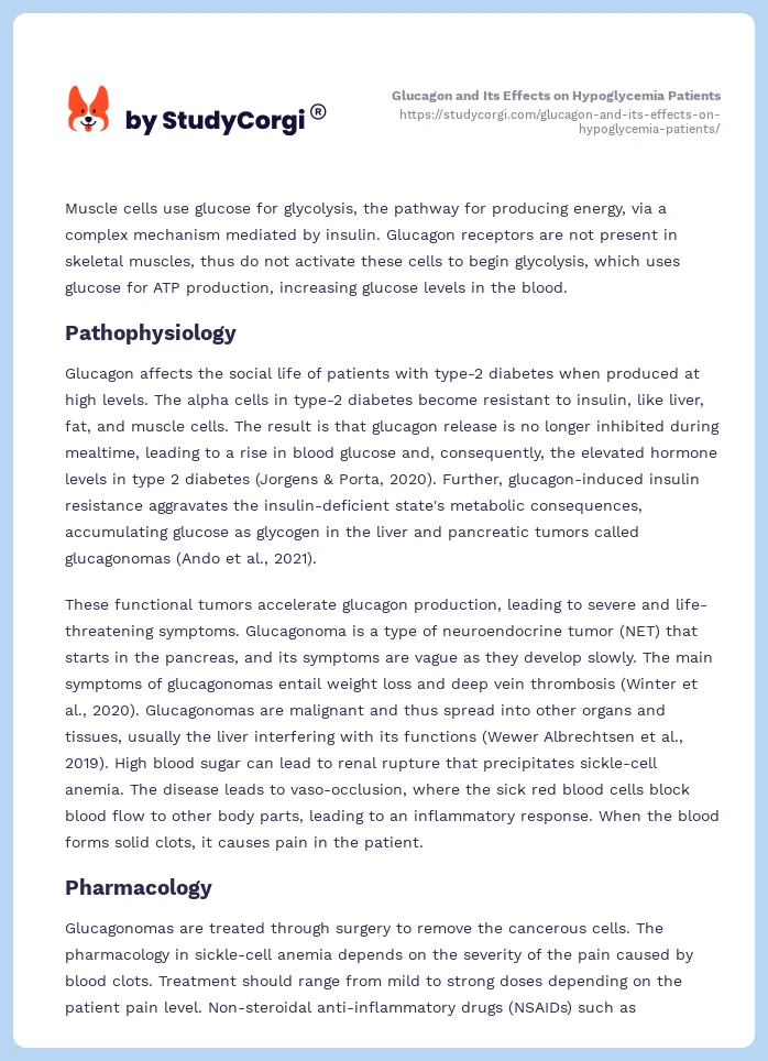Glucagon and Its Effects on Hypoglycemia Patients. Page 2