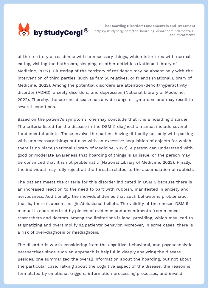 The Hoarding Disorder: Fundamentals and Treatment. Page 2