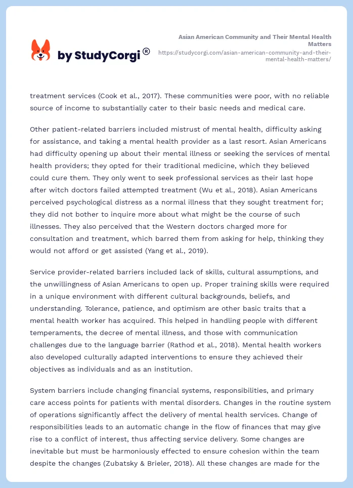 Asian American Community and Their Mental Health Matters. Page 2