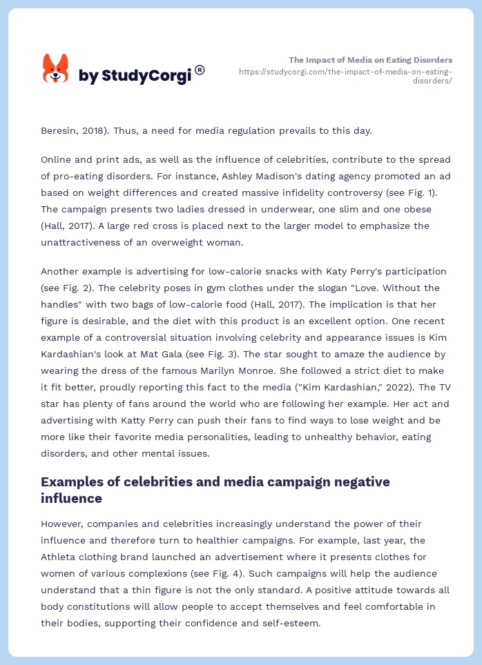 The Impact of Media on Eating Disorders. Page 2