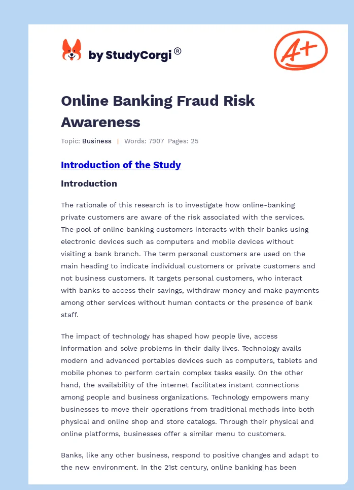 Online Banking Fraud Risk Awareness. Page 1