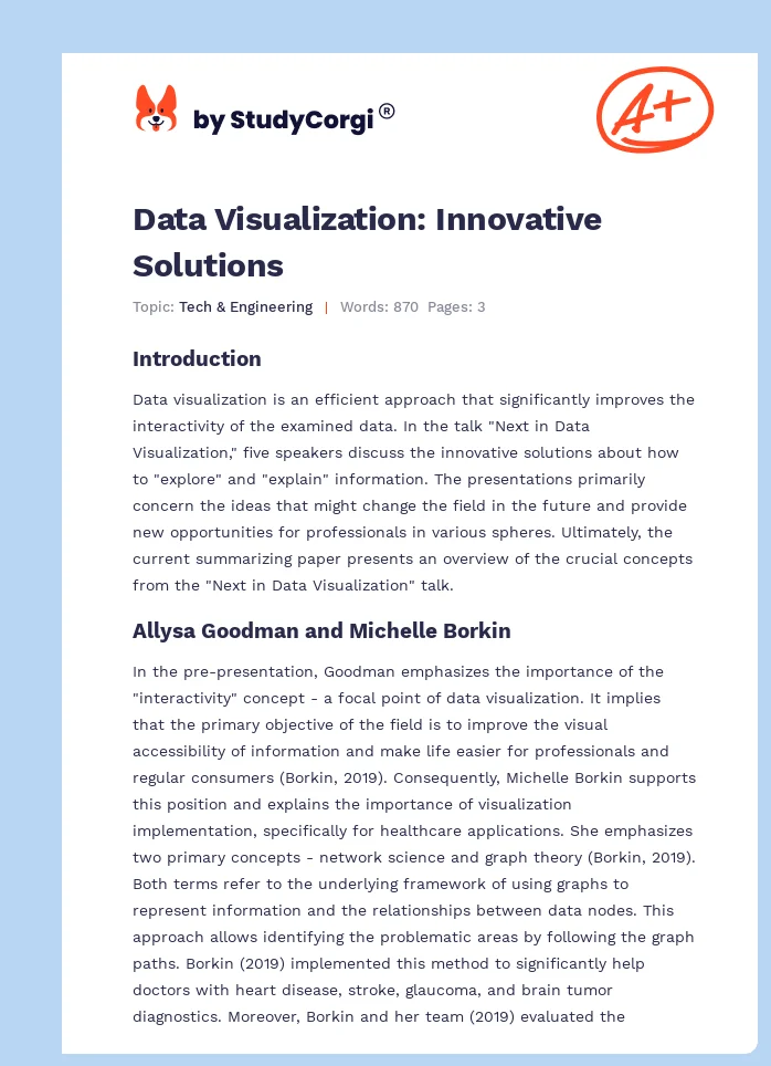 Data Visualization: Innovative Solutions. Page 1