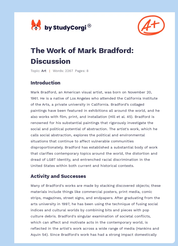 The Work of Mark Bradford: Discussion. Page 1