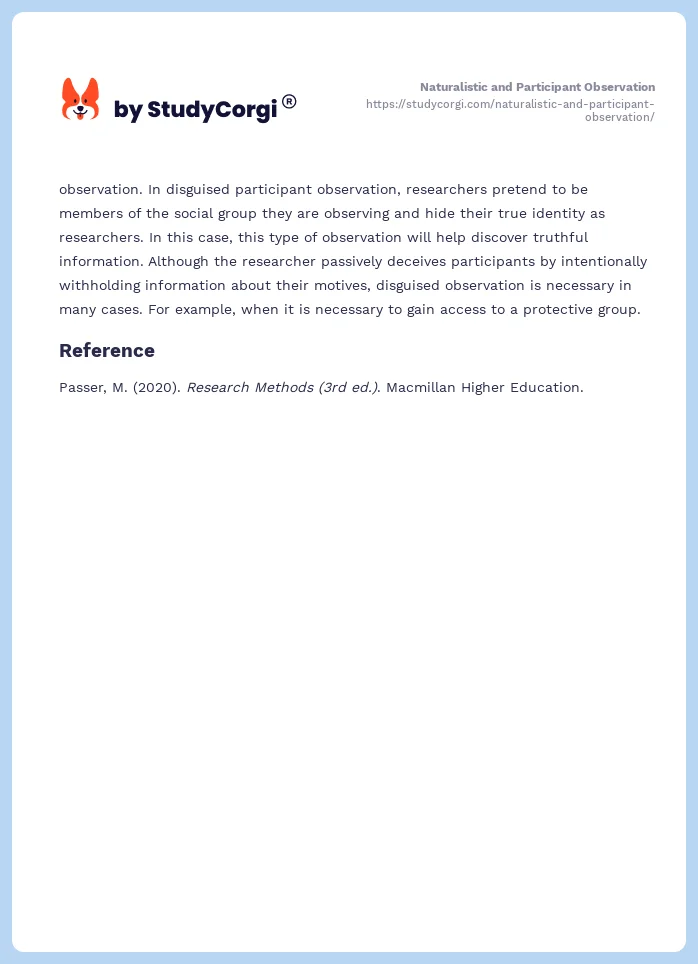 Naturalistic and Participant Observation. Page 2