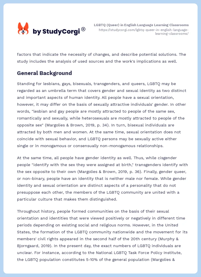 LGBTQ (Queer) in English Language Learning Classrooms. Page 2