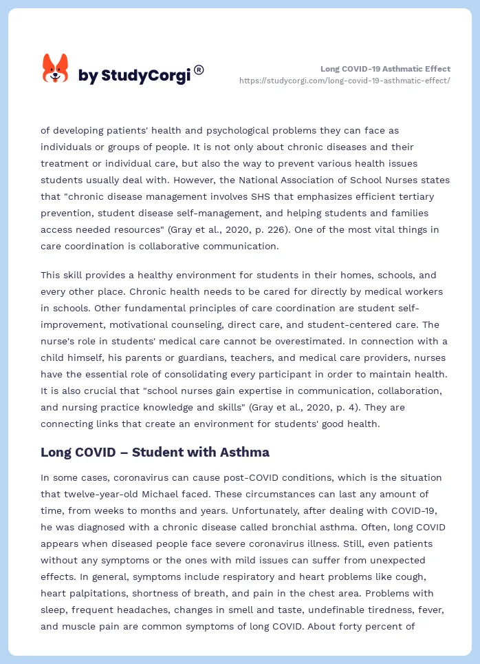 Long COVID-19 Asthmatic Effect. Page 2