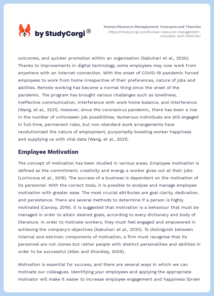 Human Resource Management: Concepts and Theories. Page 2