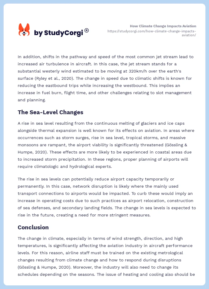 How Climate Change Impacts Aviation. Page 2