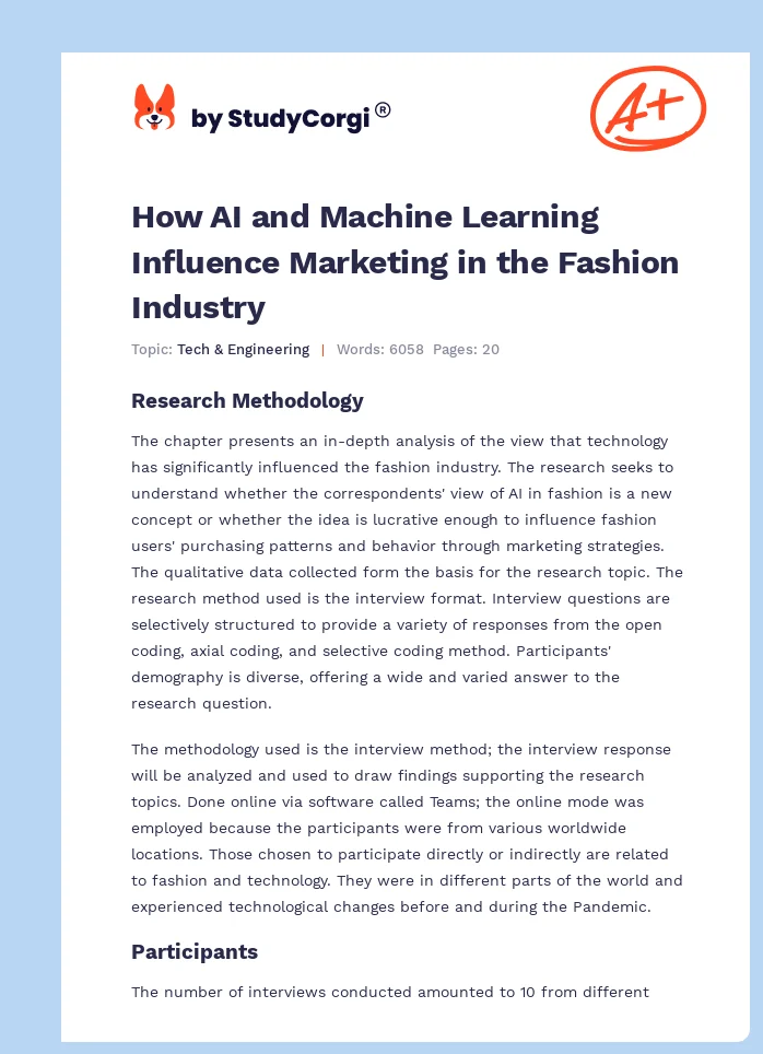 How AI and Machine Learning Influence Marketing in the Fashion Industry. Page 1
