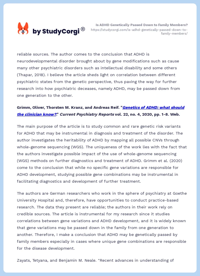 Is ADHD Genetically Passed Down to Family Members?. Page 2
