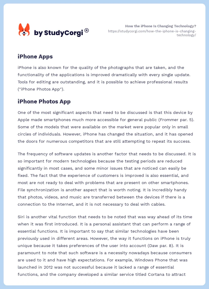 How the iPhone Is Changing Technology?. Page 2