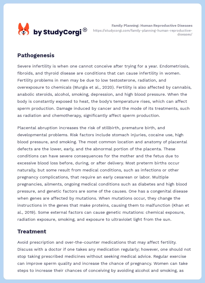 Family Planning: Human Reproductive Diseases. Page 2