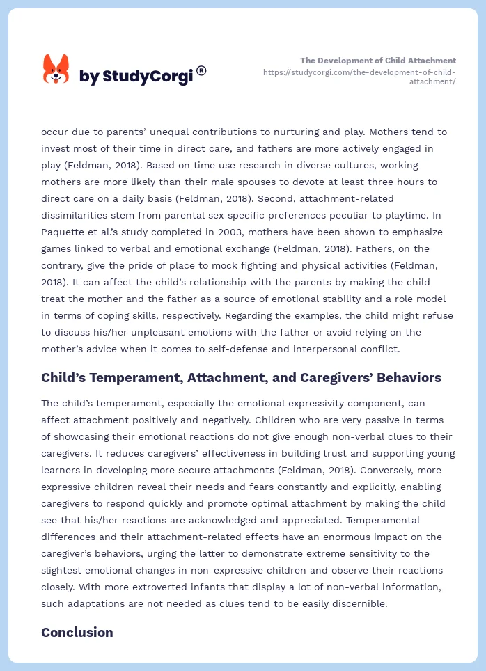The Development of Child Attachment. Page 2