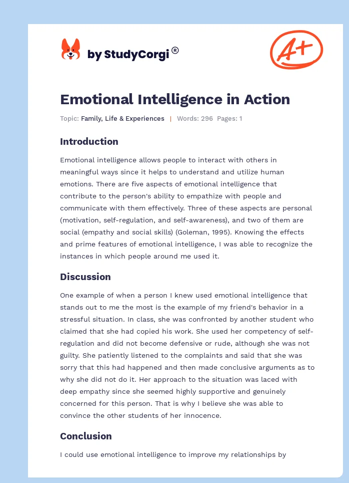 Emotional Intelligence in Action. Page 1