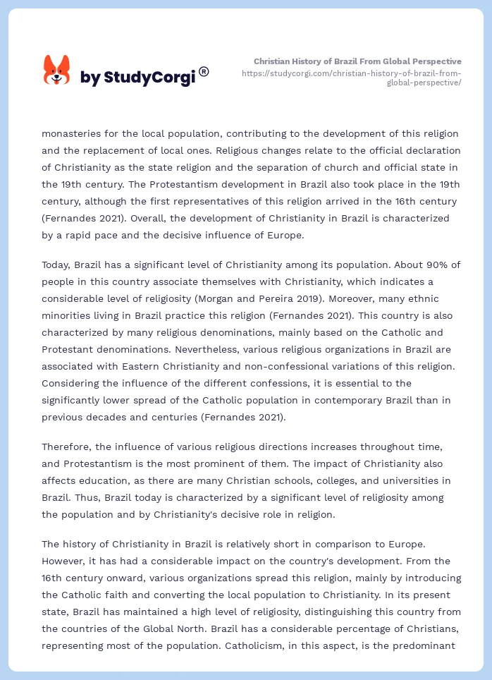 Christian History of Brazil From Global Perspective. Page 2