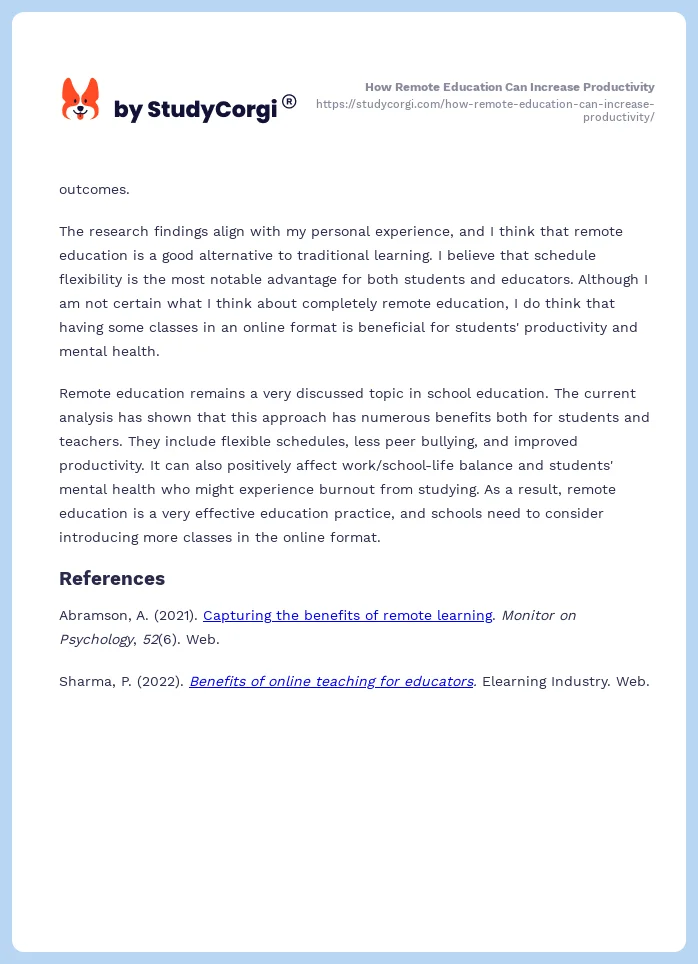 How Remote Education Can Increase Productivity. Page 2