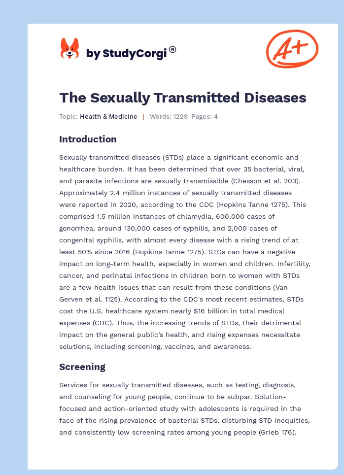 The Sexually Transmitted Diseases. Page 1