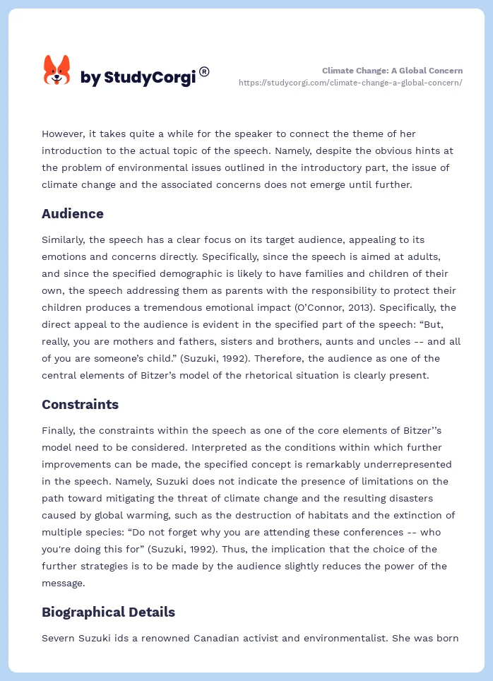 Climate Change: A Global Concern. Page 2