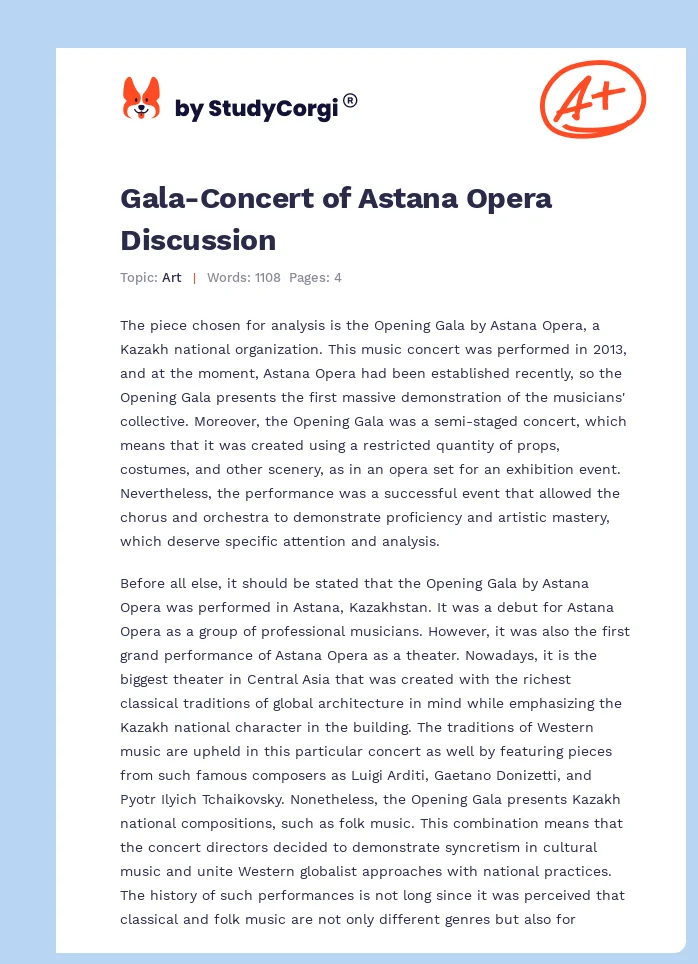 Gala-Concert of Astana Opera Discussion. Page 1