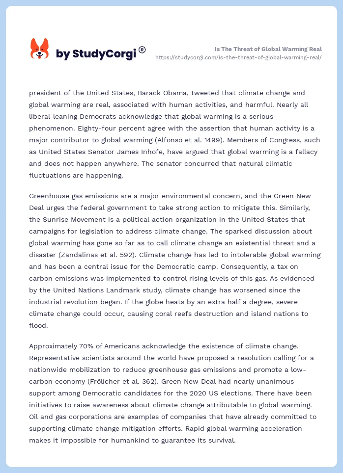 Is the Threat of Global Warming Real?. Page 2