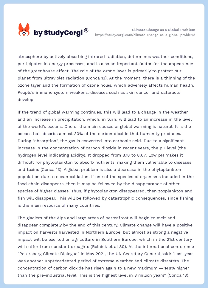 Climate Change as a Global Problem. Page 2