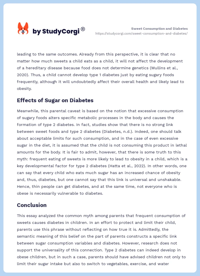 Sweet Consumption and Diabetes. Page 2
