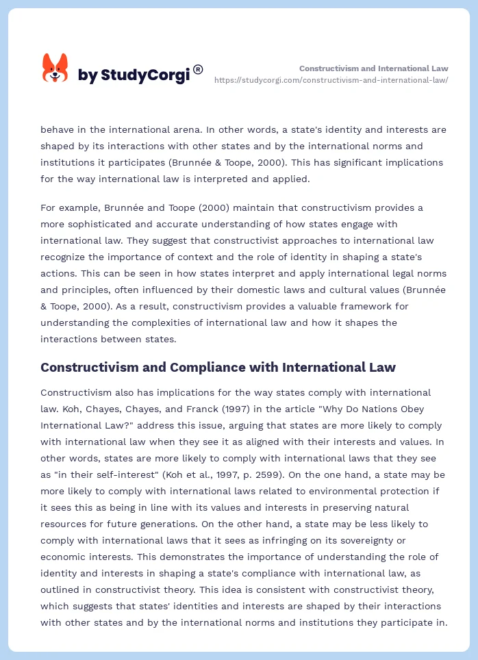 Constructivism and International Law. Page 2