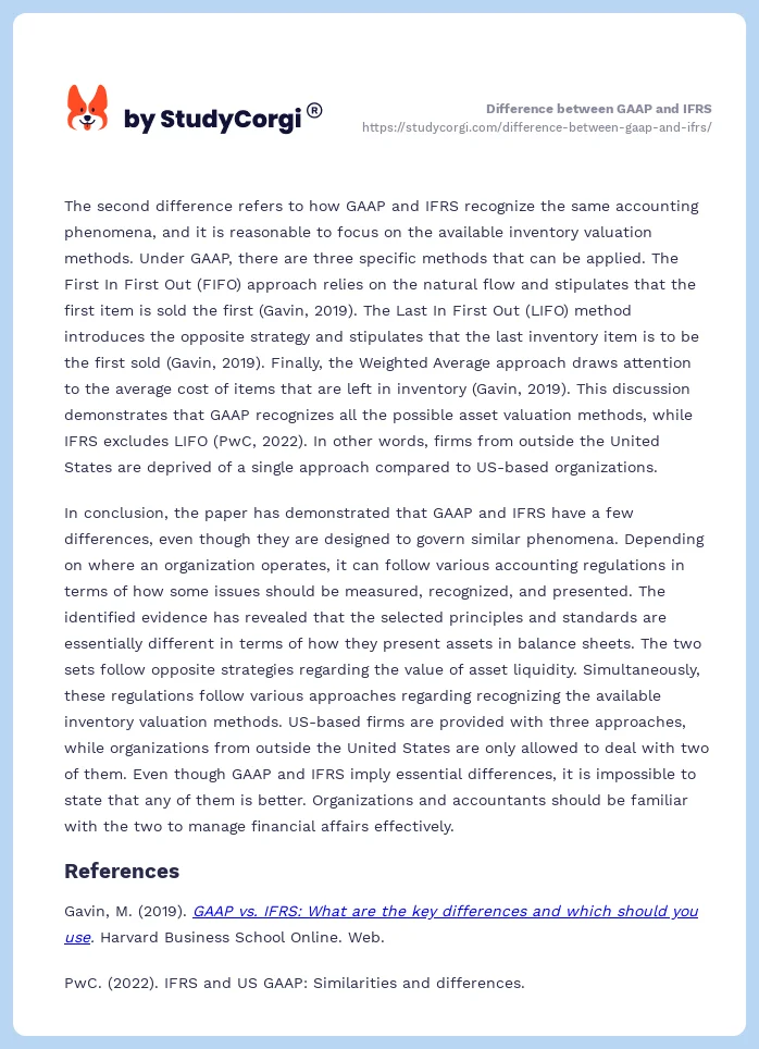 Difference between GAAP and IFRS. Page 2