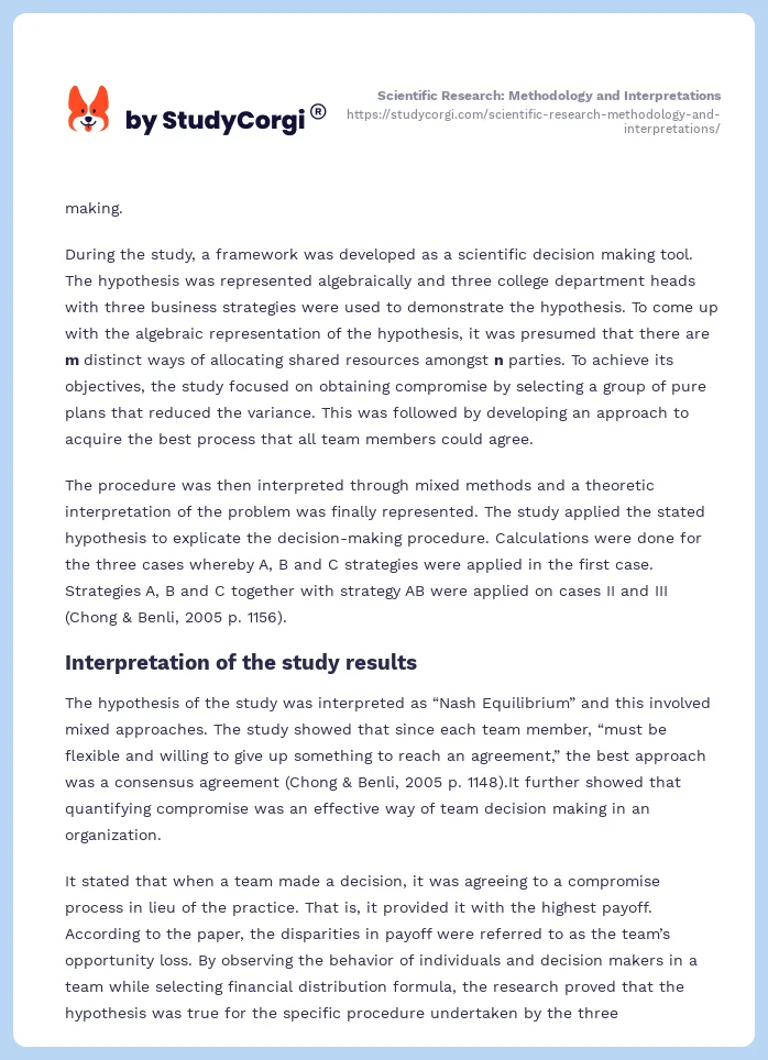 Scientific Research: Methodology and Interpretations. Page 2