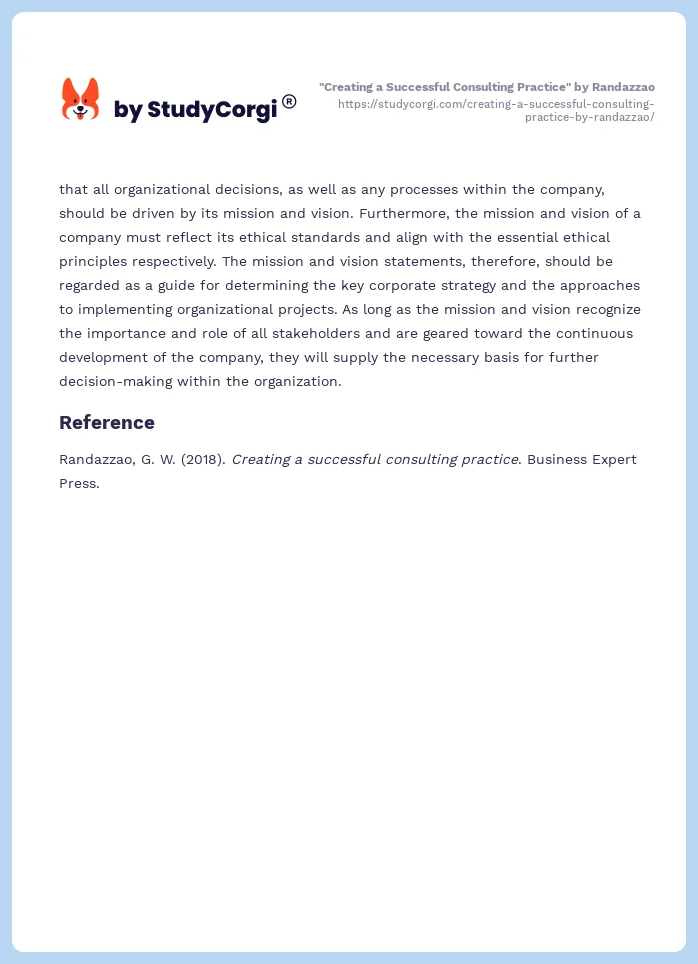 "Creating a Successful Consulting Practice" by Randazzao. Page 2