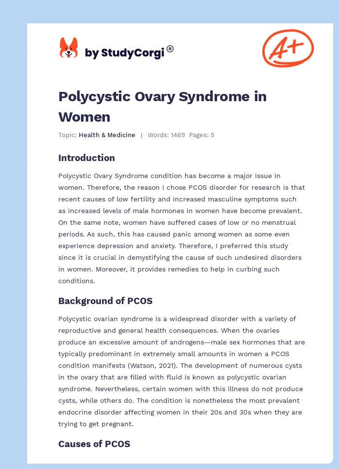 Polycystic Ovary Syndrome in Women. Page 1