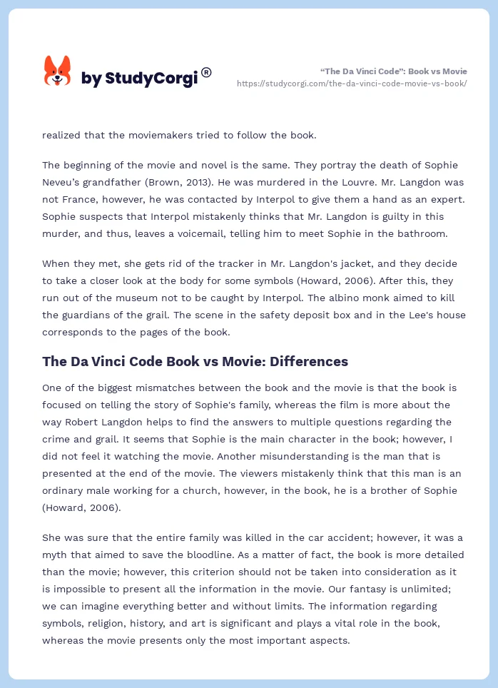 “The Da Vinci Code”: Book vs Movie. Page 2