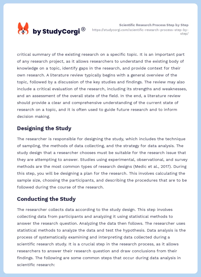 Scientific Research Process Step by Step. Page 2