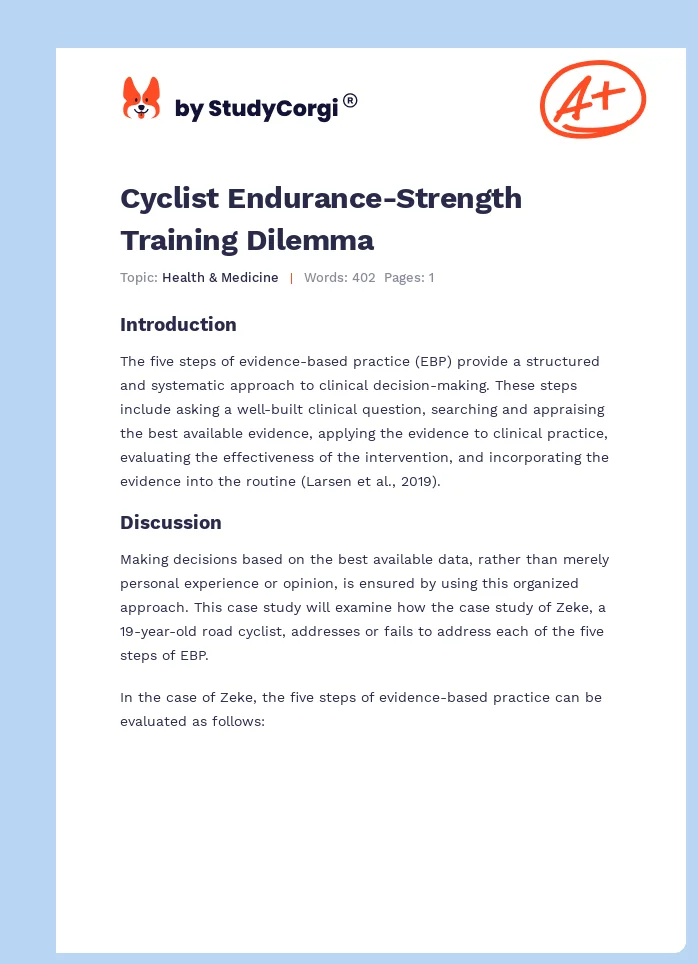 Cyclist Endurance-Strength Training Dilemma. Page 1