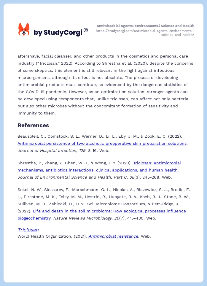 Antimicrobial Agents: Environmental Science and Health. Page 2