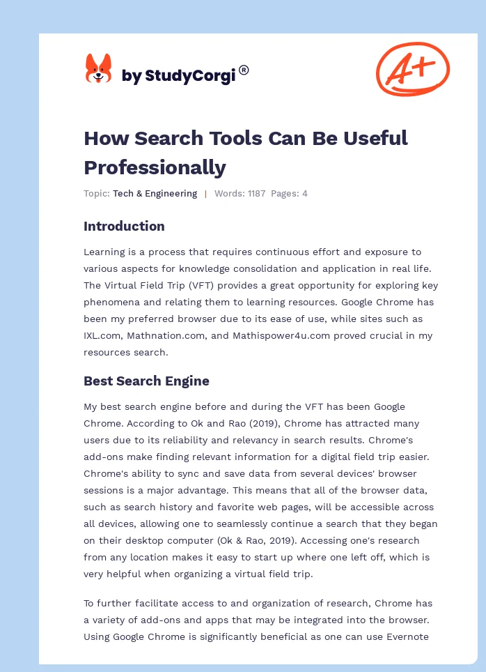 How Search Tools Can Be Useful Professionally. Page 1